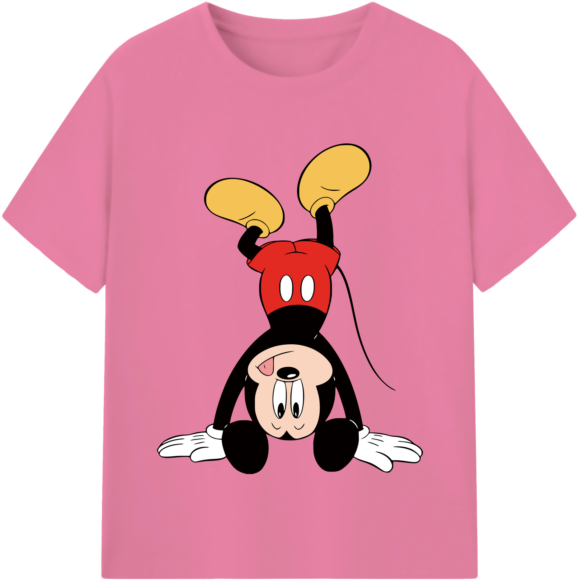 （画像用） ミッキーマウス Mickey Mouse 綿100％半袖Tシャツ（フロントプリント）